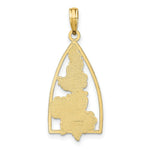 Load image into Gallery viewer, 14K Yellow Gold Enameled Ladybug &amp; Flowers Pendant
