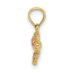 Load image into Gallery viewer, Pink Butterfly Pendant in 14K Yellow Gold - Small - Pink Enameled
