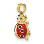 Load image into Gallery viewer, 14K Yellow Gold 3-D ENAMEL LADYBUG Charm Pendant
