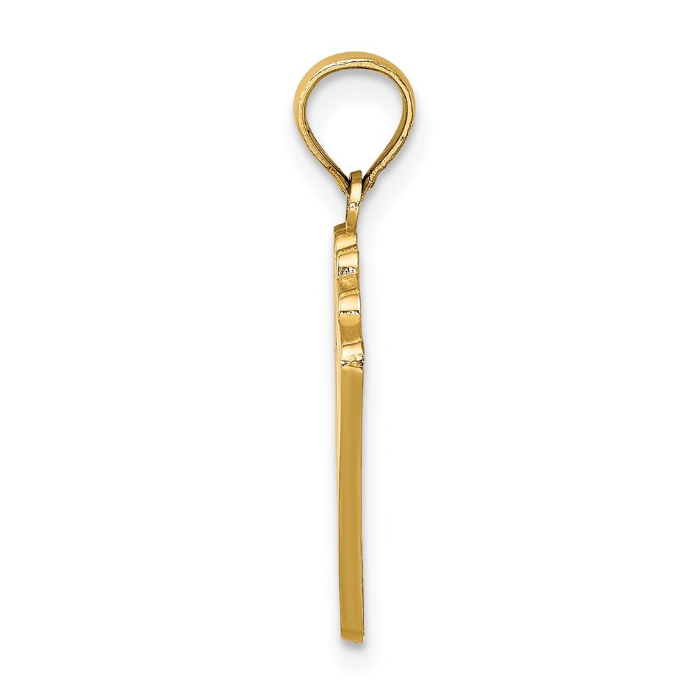 14K Yellow Gold ENAMEL PLAYING CARDS ROYAL FLUSH Charm Pendant
