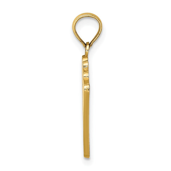 14K Yellow Gold ENAMEL PLAYING CARDS ROYAL FLUSH Charm Pendant