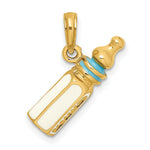Load image into Gallery viewer, 14K Yellow Gold 3-D With Enamel BABY BOTTLE Charm Pendant
