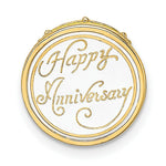 Load image into Gallery viewer, 14K Yellow Gold 3-D Happy Anniversary Cake With Yellow Frosting Charm Pendant
