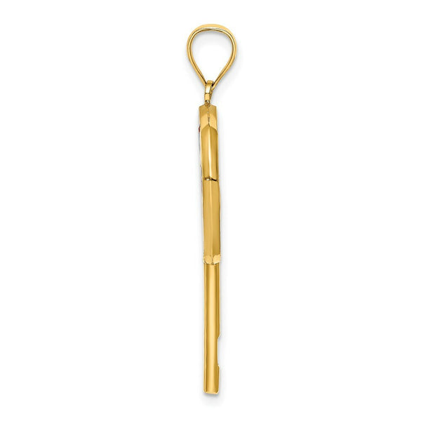 14K Yellow Gold Large 3-D Lollipop With Multi-Color Enamel