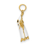 Load image into Gallery viewer, 14K Yellow Gold 3-D Enameled Ghost Charm Pendant
