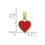Load image into Gallery viewer, 14K Yellow Gold Polished Enameled Heart Pendant
