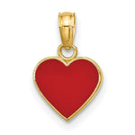 Load image into Gallery viewer, 14K Yellow Gold Polished Enameled Heart Pendant
