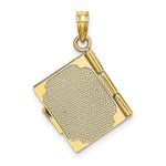 Load image into Gallery viewer, 14K Yellow Gold Polished Enameled Moveable MY Love STORY Book Pendant
