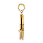 Load image into Gallery viewer, 14K Yellow Gold Polished Enameled Moveable MY Love STORY Book Pendant
