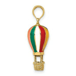 Load image into Gallery viewer, 14K Yellow Gold With Enamel 3-D Hot Air Balloon Charm Pendant
