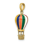 Load image into Gallery viewer, 14K Yellow Gold With Enamel 3-D Hot Air Balloon Charm Pendant
