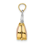 Load image into Gallery viewer, 14K Yellow Gold 3-D Red Enameled HANDBAG MOVEABLE Charm Pendant
