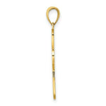 Load image into Gallery viewer, 14K Yellow Gold Enamel Pink Ribbon Breast Cancer Cross

