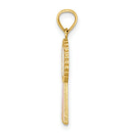 Load image into Gallery viewer, 14K Yellow Gold Enamel GREATEST MOM Pink RIBBON Charm Pendant
