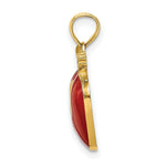 Load image into Gallery viewer, 14K Yellow Gold With Enamel 2-D Cut-Out Apple Charm Pendant

