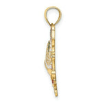 Load image into Gallery viewer, 14K Yellow Gold Enamel HOLIDAY BELLS &amp; HOLLY Charm Pendant
