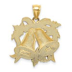Load image into Gallery viewer, 14K Yellow Gold Enamel HOLIDAY BELLS &amp; HOLLY Charm Pendant
