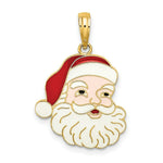 Load image into Gallery viewer, 14K Yellow Gold With Enamel SANTA FACE Charm Pendant
