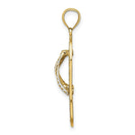 Load image into Gallery viewer, 14K Yellow Gold Multi Heart Flip-Flop With White Enamel Charm Pendant
