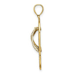 Load image into Gallery viewer, 14K Yellow Gold Multi Heart Flip-Flop With Pink Enamel Charm Pendant
