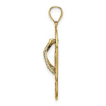 Load image into Gallery viewer, 14K Yellow Gold Enamel Palm Tree Beach Scene Flip-Flop Charm Pendant

