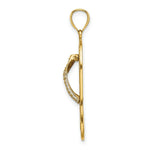 Load image into Gallery viewer, 14K Yellow Gold Enamel Red Hibiscus Flower Flip-Flop Charm Pendant
