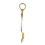 Load image into Gallery viewer, 14K Yellow Gold 3-D With Black Enamel Table Spoon Charm Pendant
