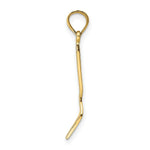 Load image into Gallery viewer, 14K Yellow Gold With Black Enamel 3-D Table Fork Charm Pendant
