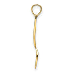 Load image into Gallery viewer, 14K Yellow Gold With Black Enamel 3-D Spatula Charm Pendant
