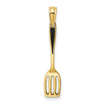 Load image into Gallery viewer, 14K Yellow Gold With Black Enamel 3-D Spatula Charm Pendant
