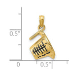 Load image into Gallery viewer, 14K Yellow Gold With Enamel 3-D Measuring Cup Charm Pendant
