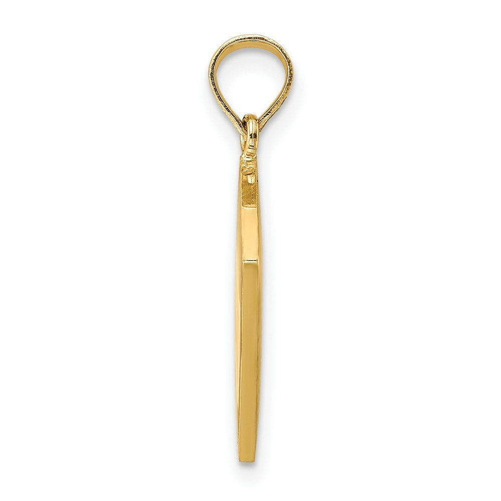 14K Yellow Gold With Red Enamel 3-D Cook Book Charm Pendant