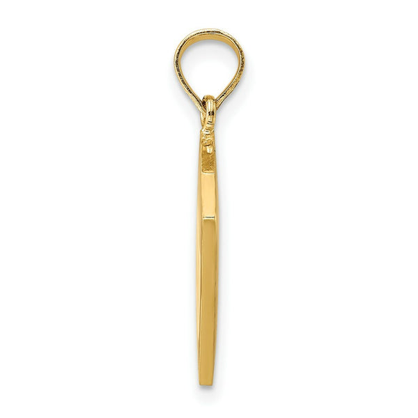 14K Yellow Gold With Red Enamel 3-D Cook Book Charm Pendant