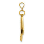 Load image into Gallery viewer, 14K Yellow Gold 3-D Cook Book With Black Enamel &amp; Wooden Spoon Charm Pendant

