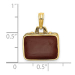 Load image into Gallery viewer, 14K Yellow Gold With Brown Enamel 3-D Briefcase Charm Pendant
