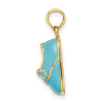Load image into Gallery viewer, 14K Yellow Gold 3-D With Enamel Baby Shoe With Bow Charm Pendant
