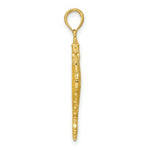 Load image into Gallery viewer, 14K Yellow Gold 3-D With Yellow Enamel SeaHorse Charm Pendant
