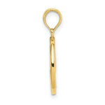 Load image into Gallery viewer, 14K Yellow Gold 3-D Enameled Ohm &amp; Lotcus Flower Reversible Charm Pendant
