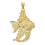 Load image into Gallery viewer, 14K Yellow Gold With Blue Enamel AngelFISH Charm Pendant

