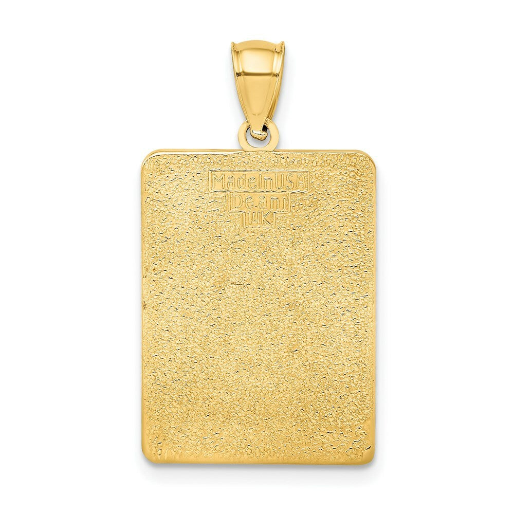14K Yellow Gold Enamel Mile Marker 0/ Key West Charm Pendant