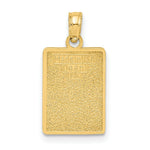 Load image into Gallery viewer, 14K Yellow Gold Enamel Mile Marker 0 / Key West Charm Pendant
