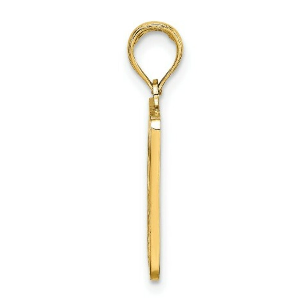 14K Yellow Gold With Enamel Bingo Card Charm Pendant