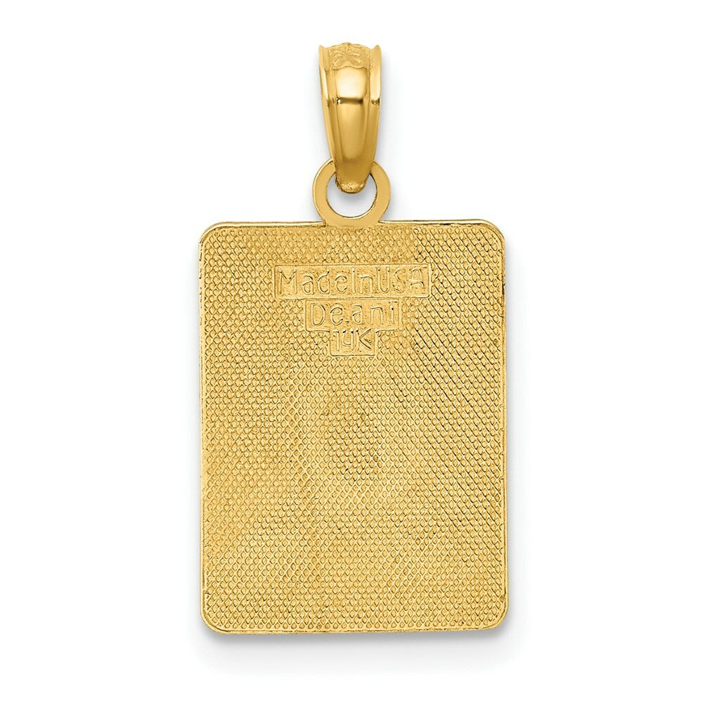 14K Yellow Gold EXIT 0 / CAPE MAY With GREEN ENAMEL Charm Pendant
