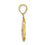 Load image into Gallery viewer, 14K Yellow Gold Enamel Taxi Charm Pendant
