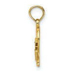 Load image into Gallery viewer, 14K Yellow Gold Enamel Cross &amp; Heart Charm Pendant
