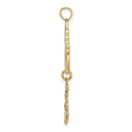 Load image into Gallery viewer, 14K Yellow Gold Enameled Horseshoe With Luck &amp; Flowers Charm Pendant
