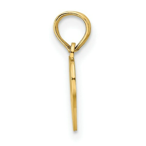 14K Yellow Gold Polished Filigree Heart Pendant