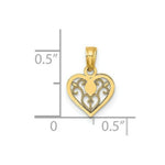 Load image into Gallery viewer, 14K Yellow Gold Polished Filigree Heart Pendant
