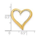 Load image into Gallery viewer, 14K Yellow Gold 2-D Large Floating Heart Slide
