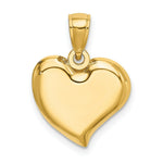 Load image into Gallery viewer, 14K Yellow Gold 2-D &amp; Polished Teardrop Heart Charm Pendant
